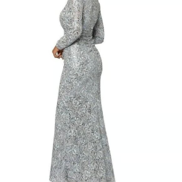 XSCAPE Long Sleeve Sequin Lace Gown | SIZE 16 - Picture 2 of 5